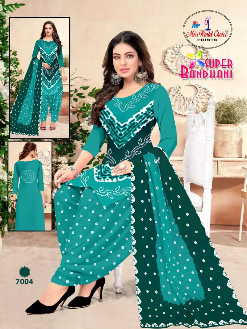 Super Bandhani Vol 7 By Miss World Printed Cotton Dress Material Wholesale Price In Surat